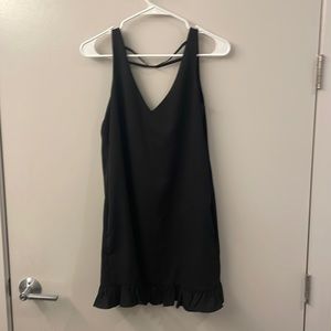 Black Cooper & Ella dress with ruffle hem